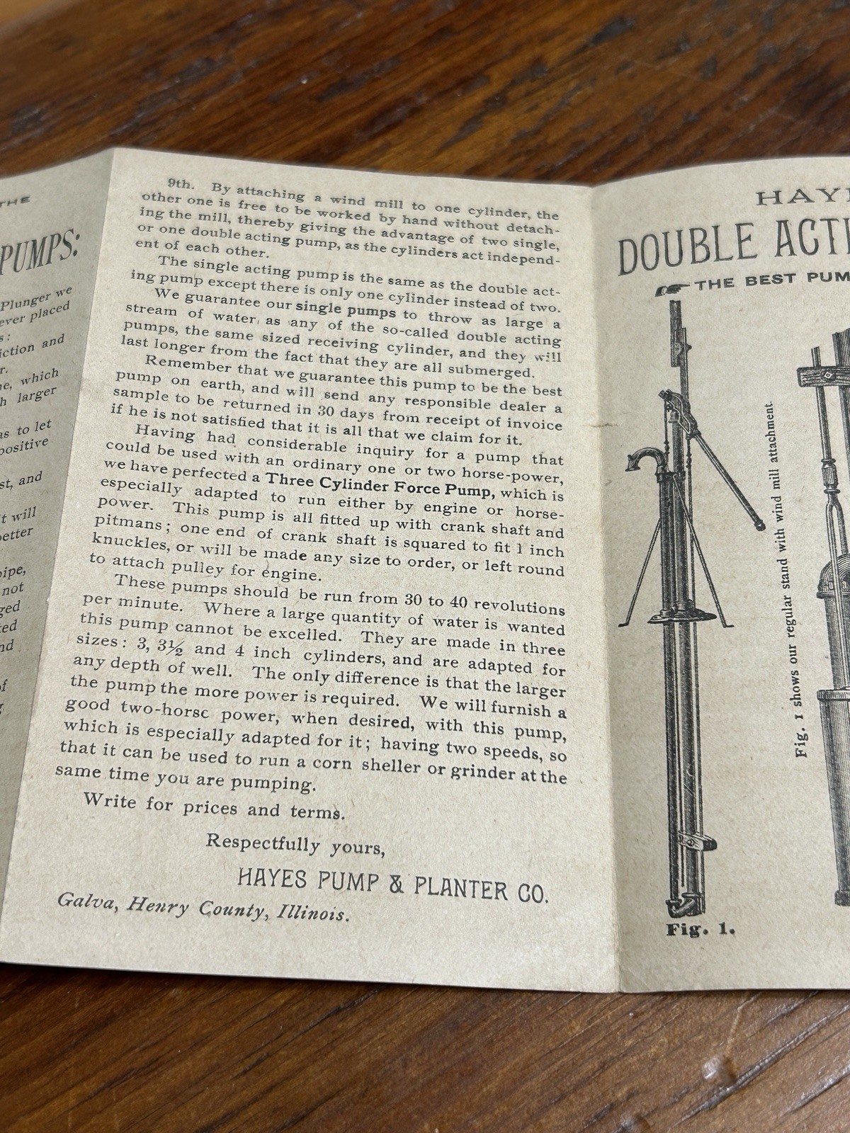 Kansas City Missouri E.K. Hayes Promotional Foldout Ad Pumps An Windmills