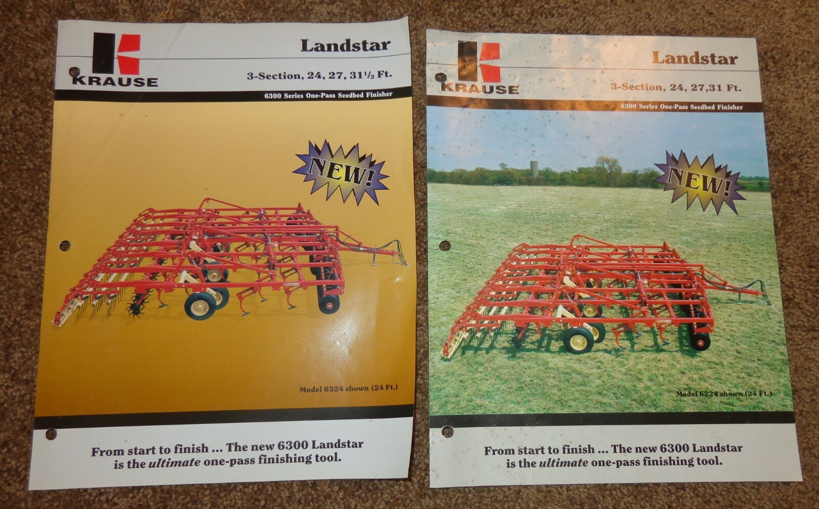 2 ADVERTISEMENT PAGES FOR LANDSTAR KRAUSE MODEL 6324 SEEDBED FINISHER 3 SECTION