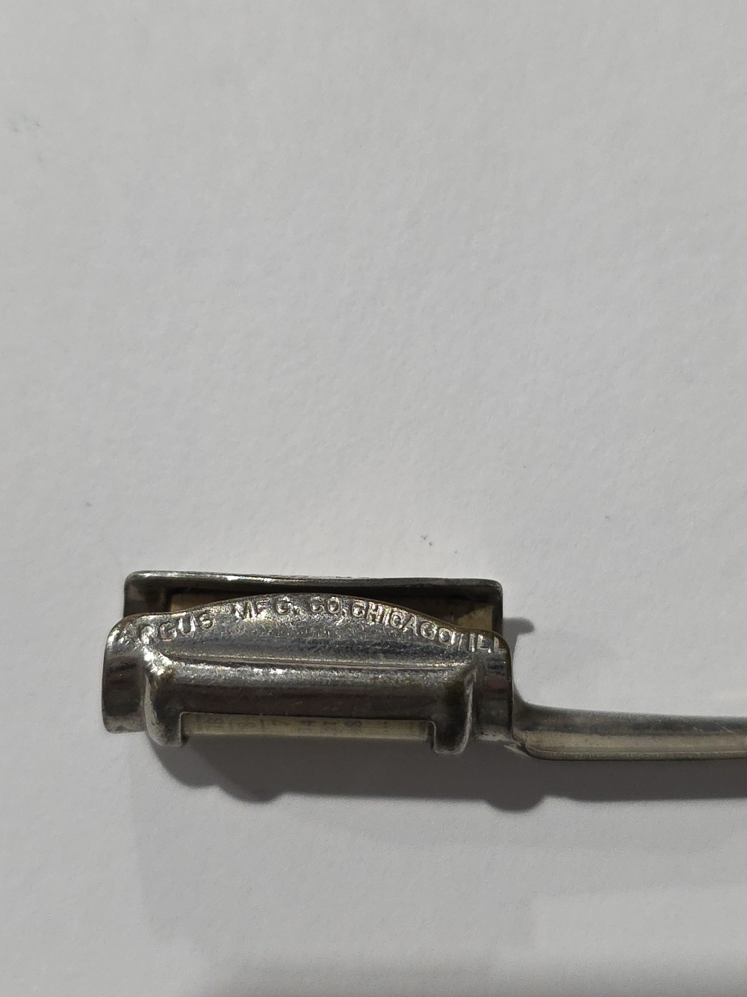 Vintage Pencil Clip, Stamped July 27, 1914 w/December 1918 Paper Calendar