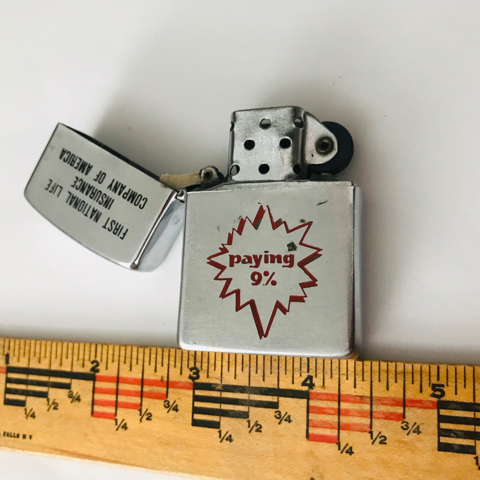 Vtg First National Life Insurance of America Promo Lighter Farmer Insurance
