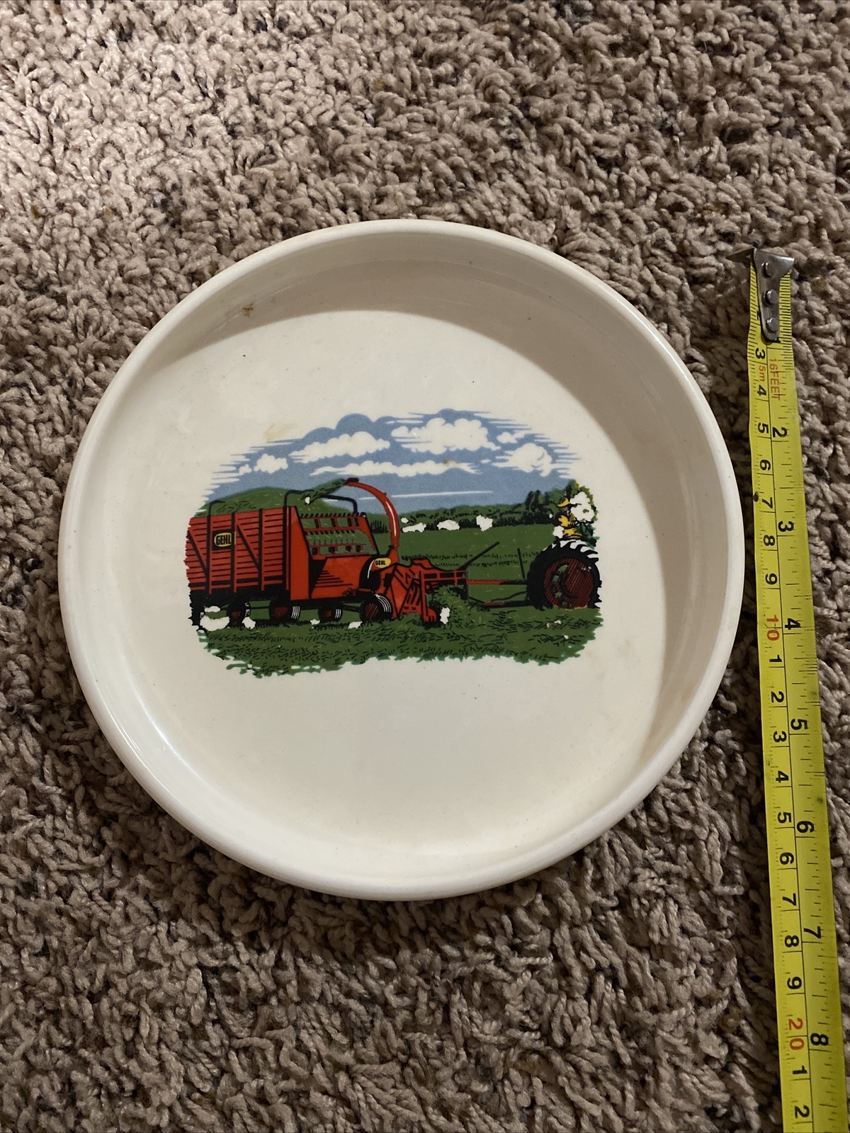 Vintage 100 Years Of Service Farming Candy Tray Dish Restaurant Serving Ashtray