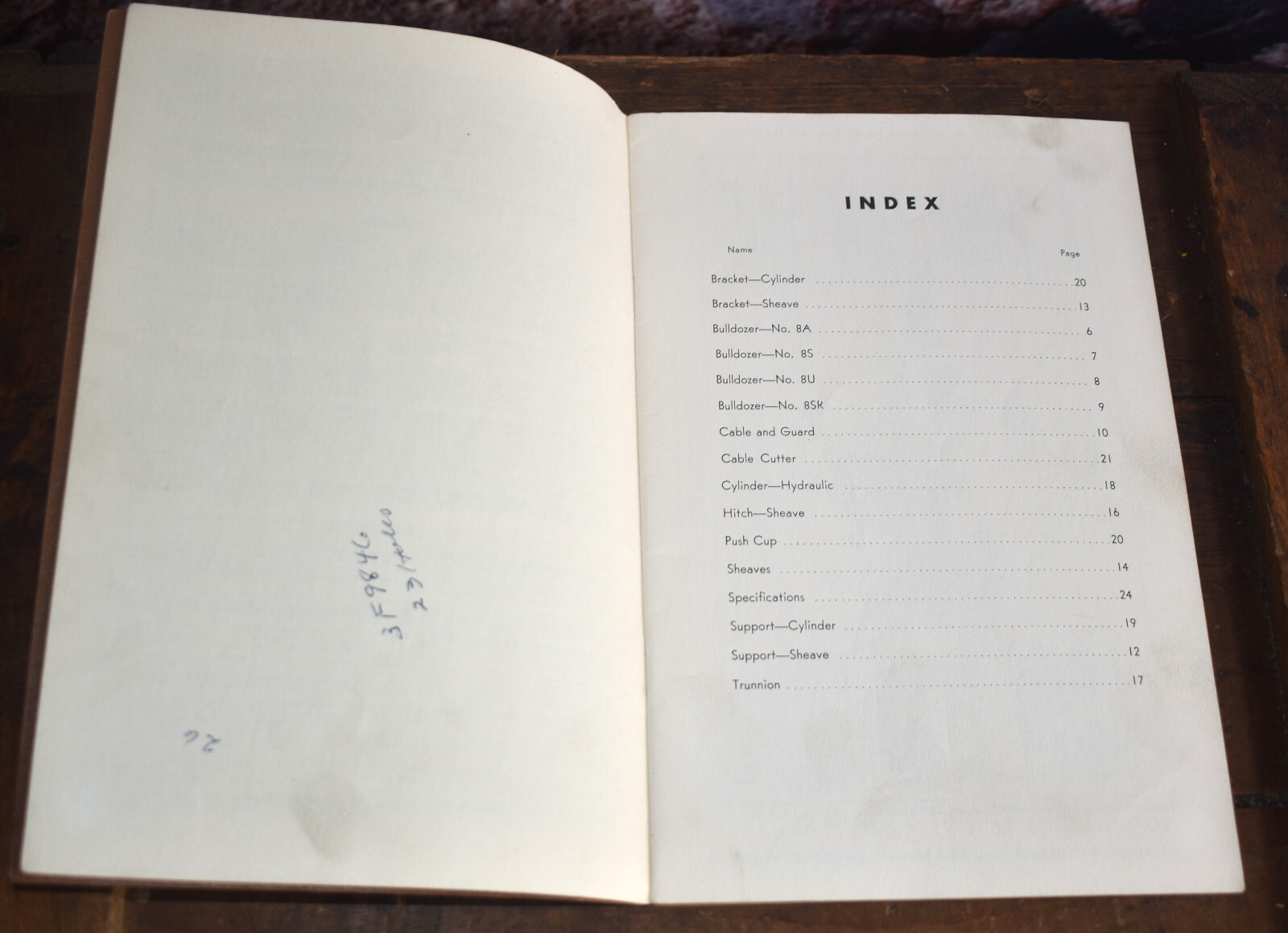 1950s Caterpillar No 8A 8S 8U 8SR Bulldozer Parts Catalog