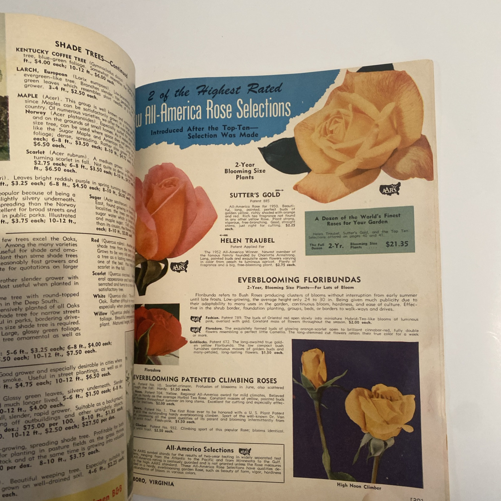 1952 VINTAGE WAYNESBORO NURSERIES FLOWER FRUIT SEED PLANTING CATALOG 48 Pgs