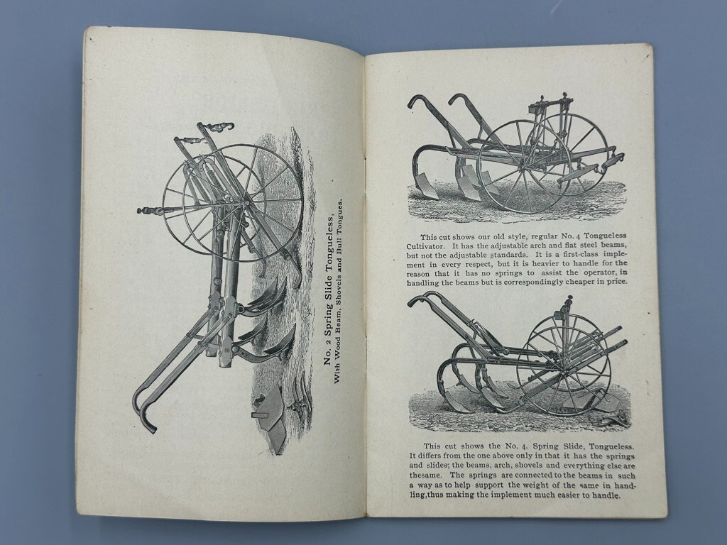 c 1890 Long & Allstatter Rake Cultivator FARM ADVERTISING Catalog HAMILTON Ohio