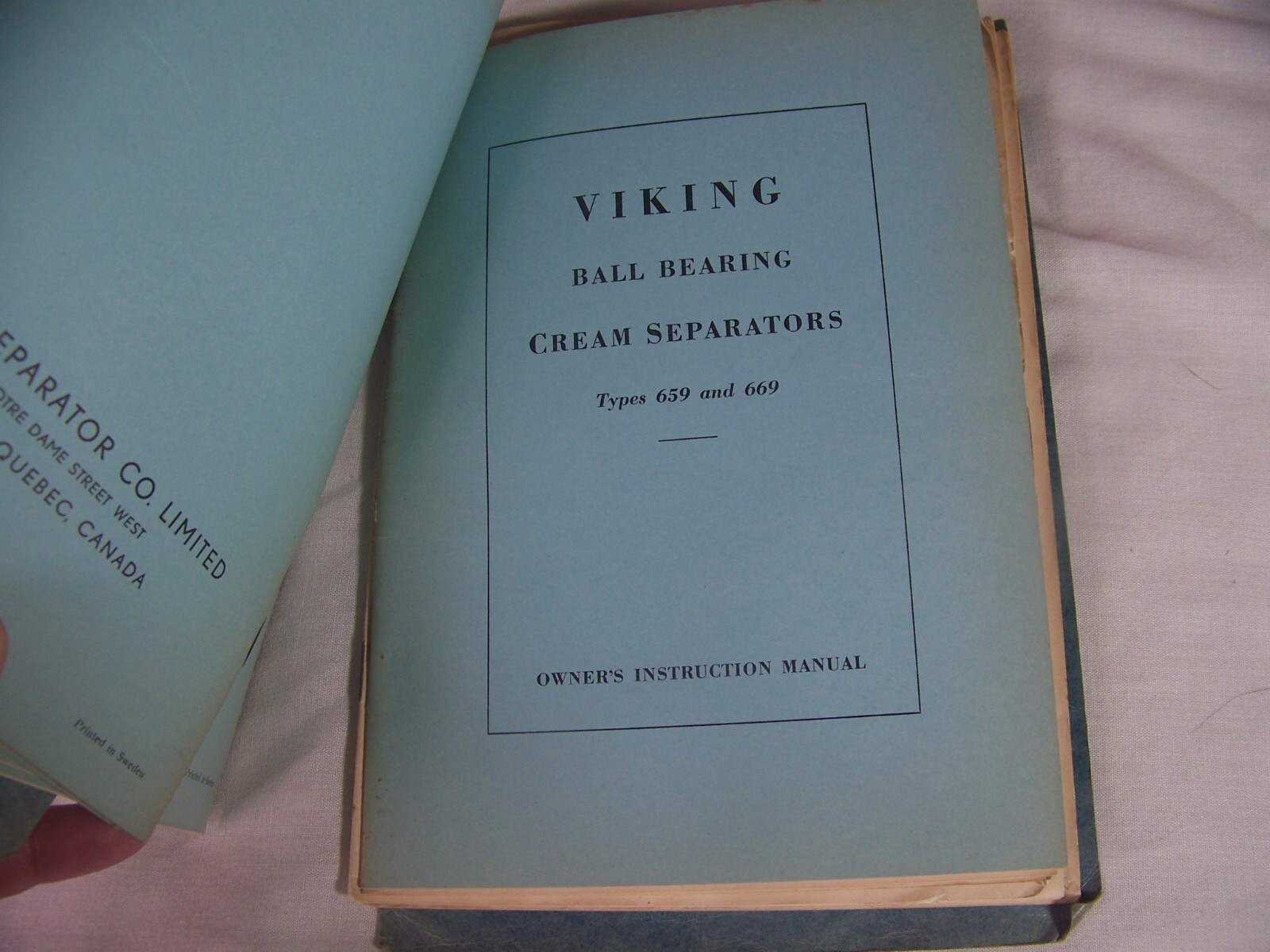 c1949 VINTAGE VIKING CREAM SEPARATOR ADVERTISING BOUND INSTRUCTION MANUAL LOT