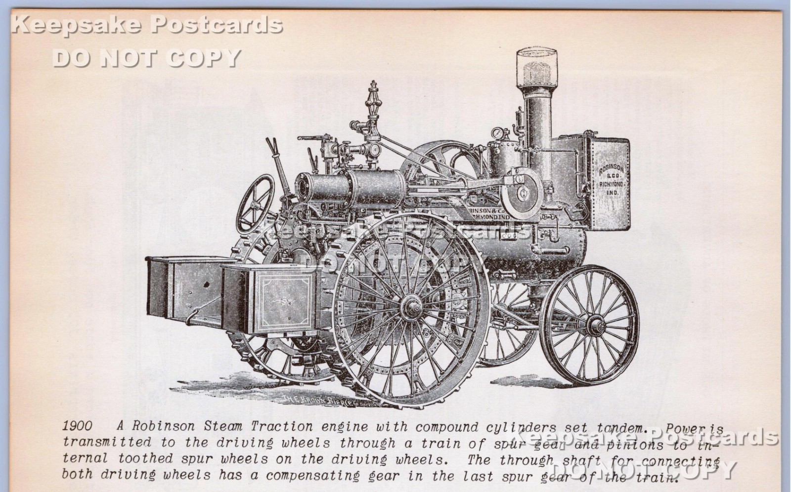 Robinson & Co. and Birdsall Co. IN/NY Steam Traction Engines Vintage Print Ad