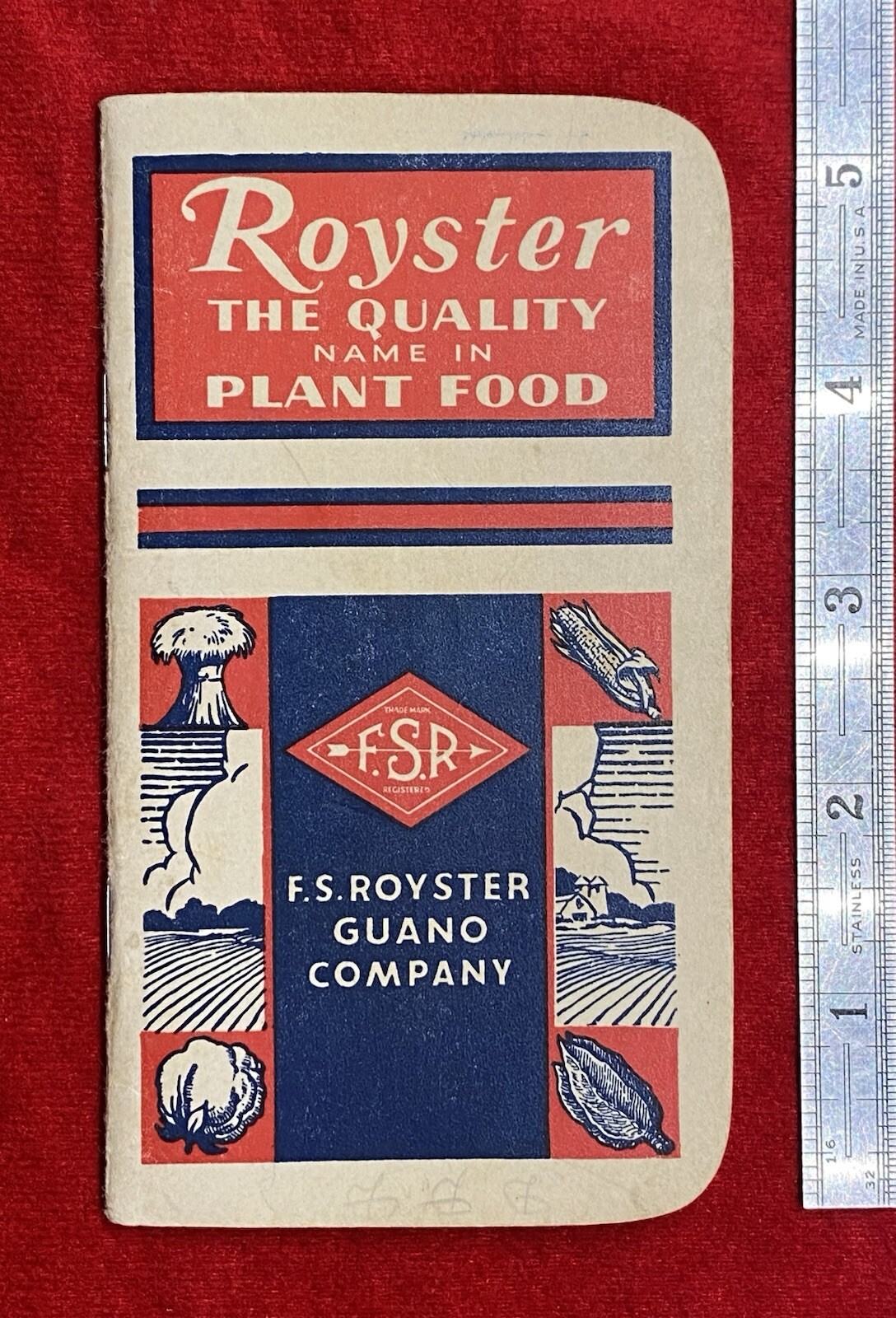 1957 *F. S. ROYSTER GUANO COMPANY* NORFOLK, VIRGINIA CALENDAR NOTE PAD+ENTRIES!
