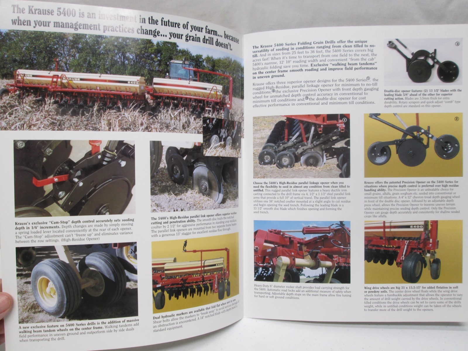 Krause Folding Grain Drills 5400 Series 3 Section 25 30 36 Ft Brochure