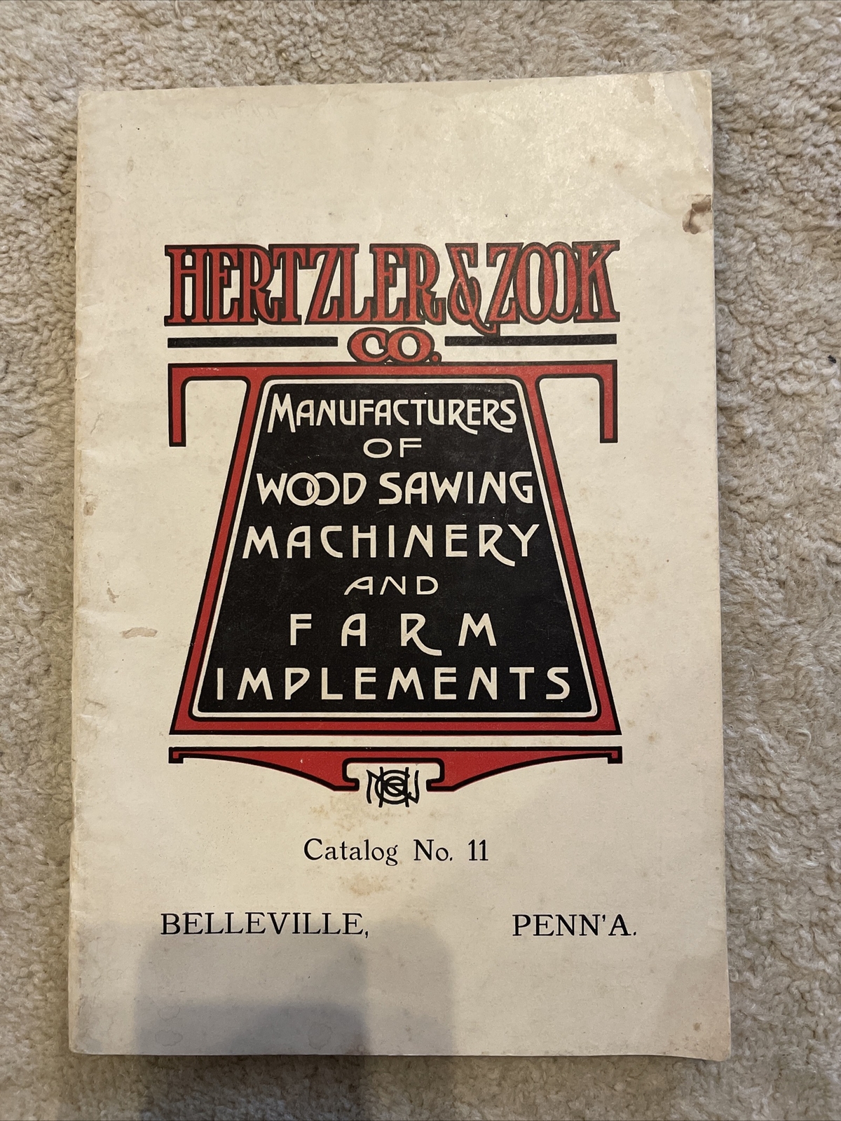Vintage Hertzler & Zook Machinery And Farm Implement Catalog 1918 Catalog No.11