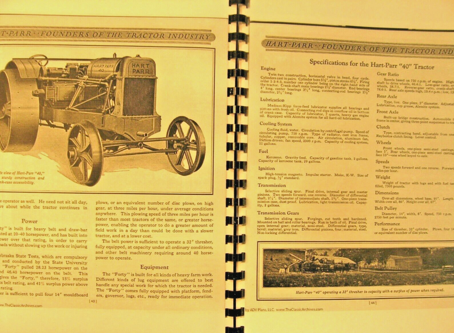 1925 Hart-Parr Sales Manual All of the New Models as well as the old