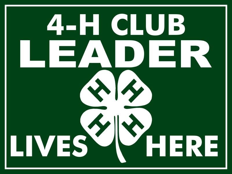 4-H, 4H Club Leader Lives Here Metal Sign: 12 x 16&Prime; Free Shipping