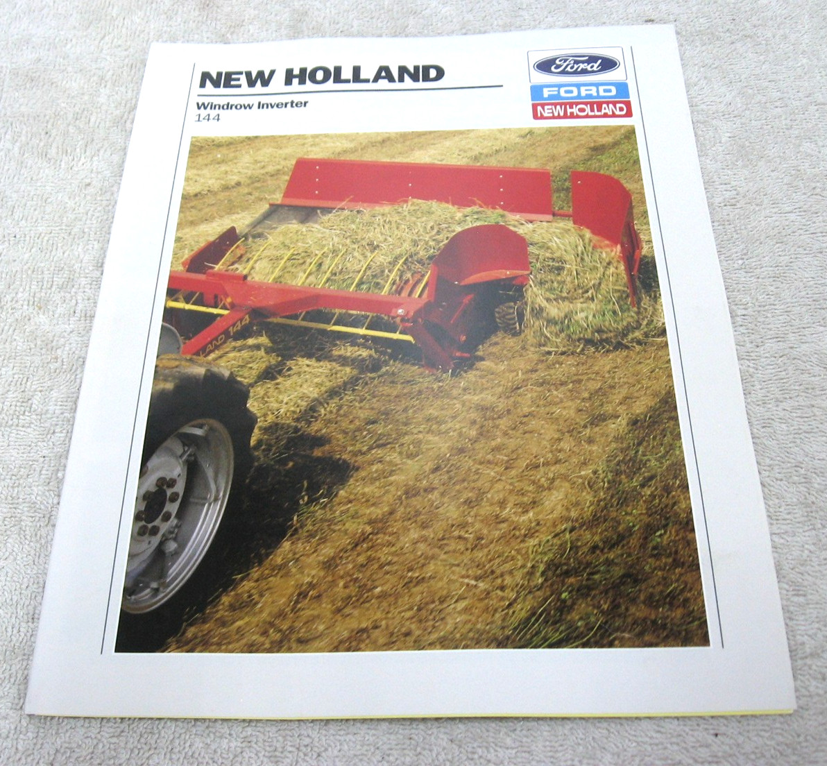 VINTAGE 1989 NEW HOLLAND WINDROWER INVERTER BROCHURE 144