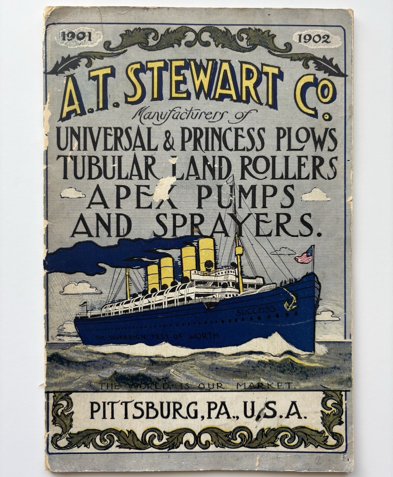 Antique A.T. Stewart Co Pittsburgh Pa 1901 Universal Princess Plows Catalog Ad