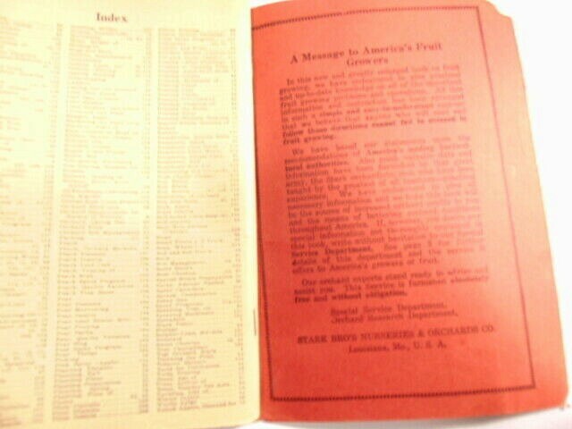 vintage 1938 Stark Bros. Guide to Profitable Orcharding; (Louisiana, MO)